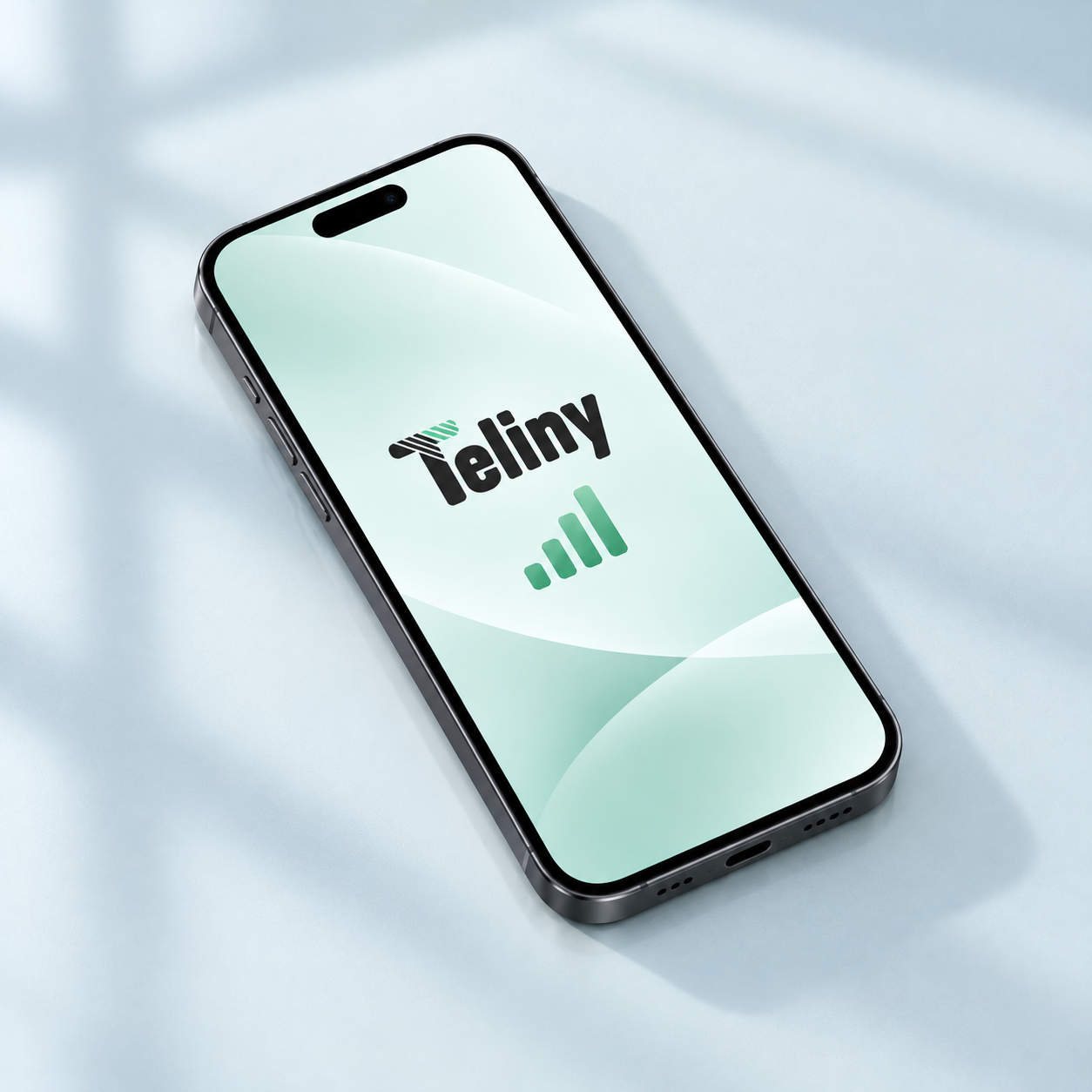 Teliny smartphone illustration for eSIM FAQ and installation help